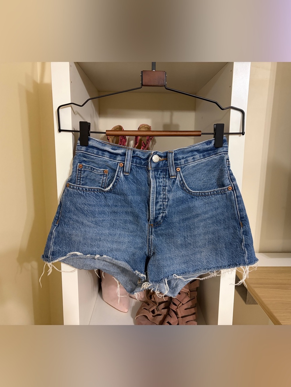 Denim Forum 90s vintage Cutoff Jean Shorts